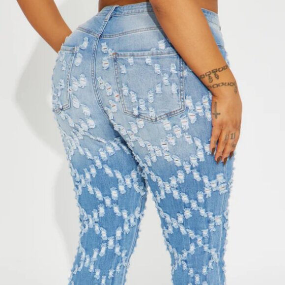 Plus Size 22 High Waist  Ripped Stretch Skinny Jeans NWT - Picture 5 of 5